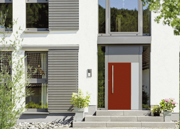 AiP Skara rote Aluminium-Haustür